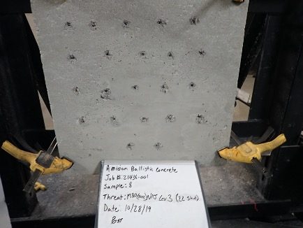 Independent ballistic testing of Amidon Shield to UL 752 standards.